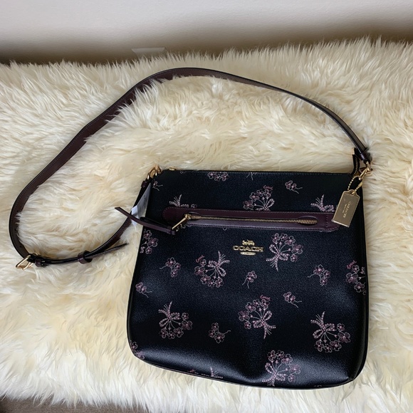 Coach Bags Coach Mae File Crossbody With Ribbon Bouquet Print